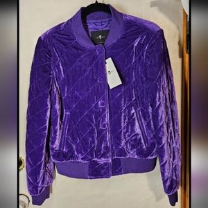 7 For All Mankind Quilted Velvet Jacket NWT